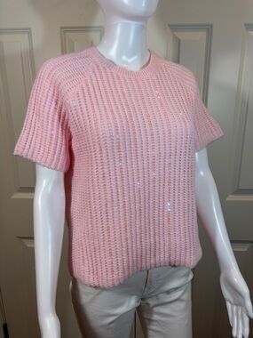 Endless Rose Soft Pastel Pink Short Sleeve Knit Top